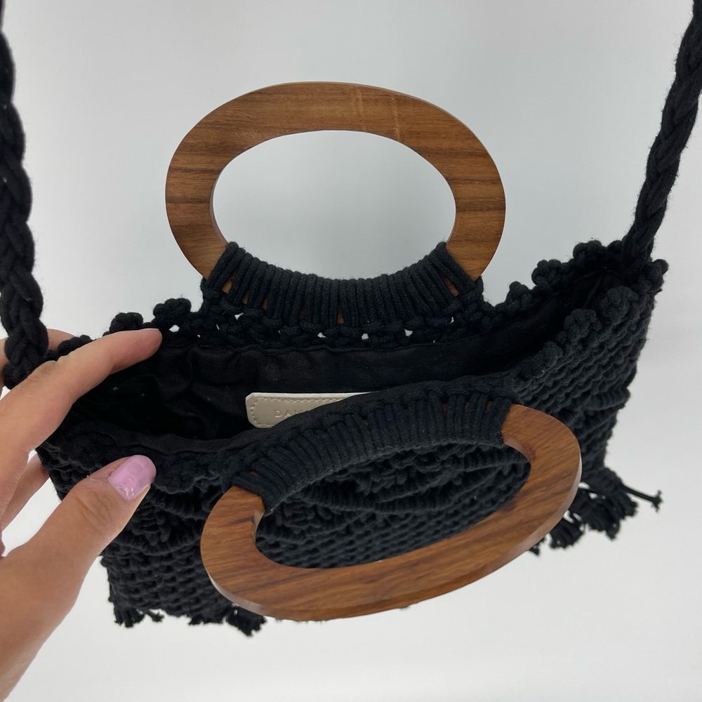Danielle Nicole Black Macrame Boho Shoulder Bag, … - image 3